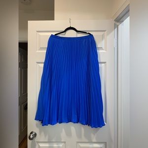 Banana Republic Blue Pleated Midi Skirt Size 12